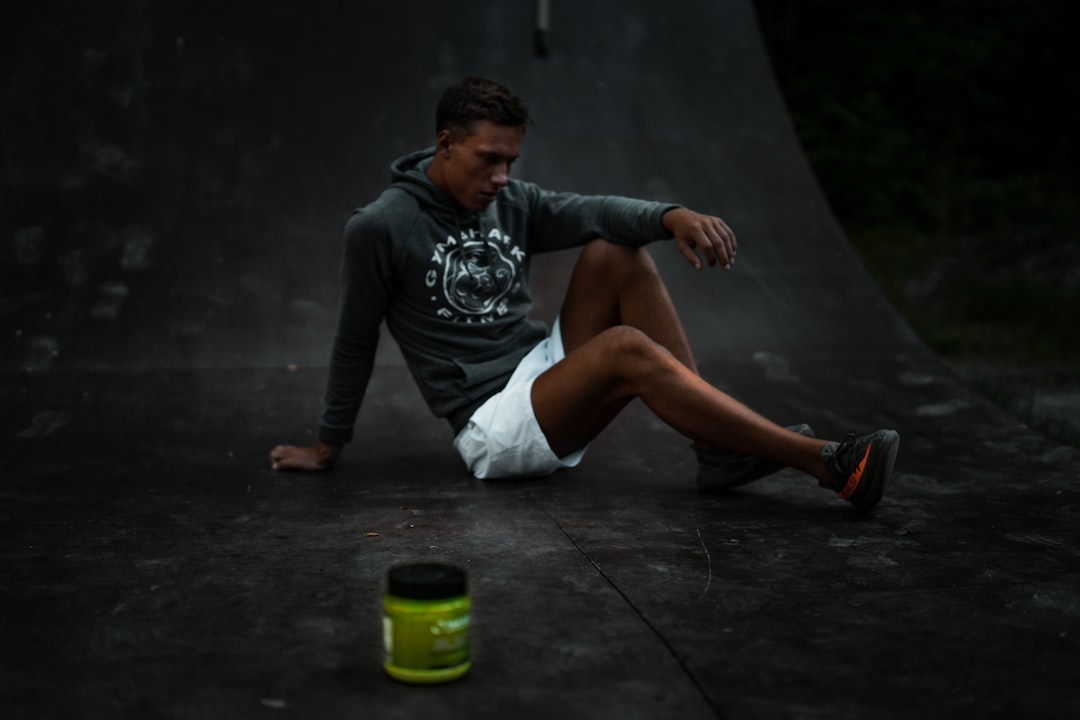 Athlete resting recovery between training cycles