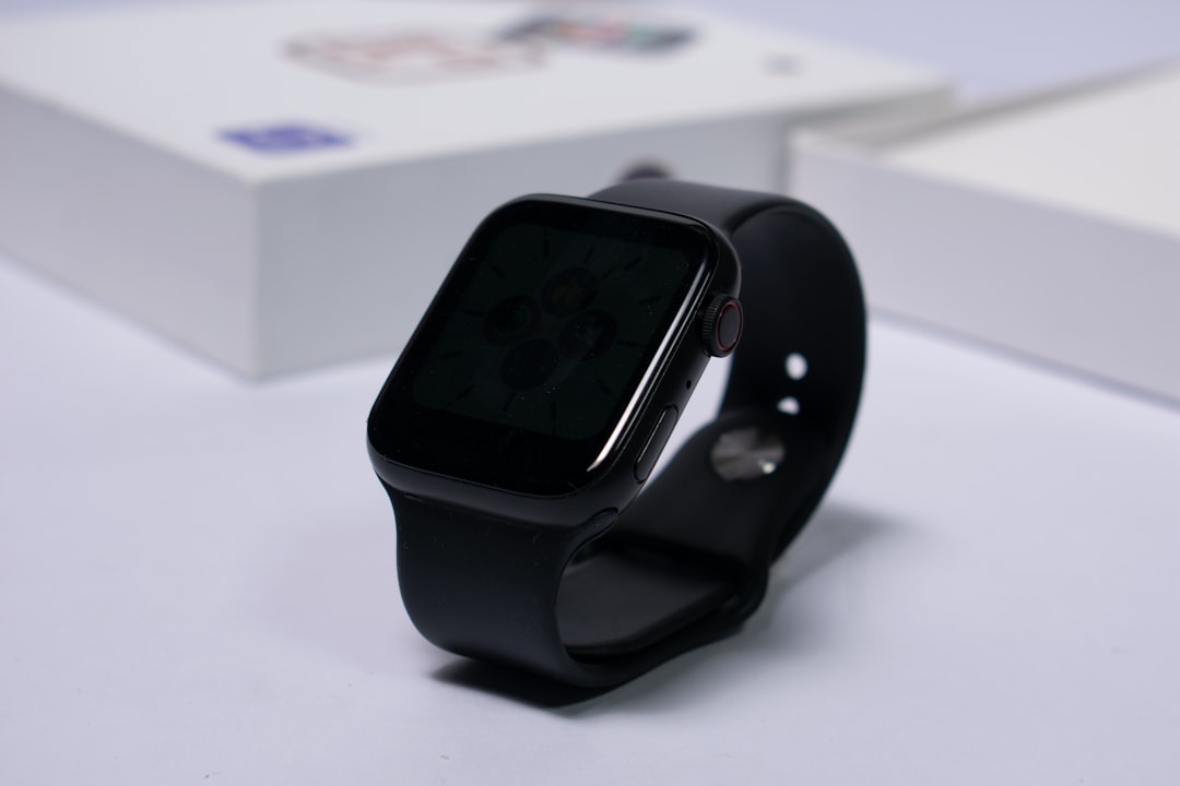 Fitness tracker smartwatch showing heart rate monitoring during training