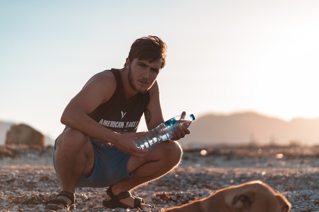 Athlete drinking water for hydration and performance