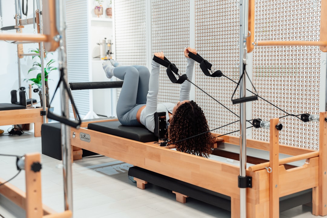 Pilates training exercise for core strength and flexibility